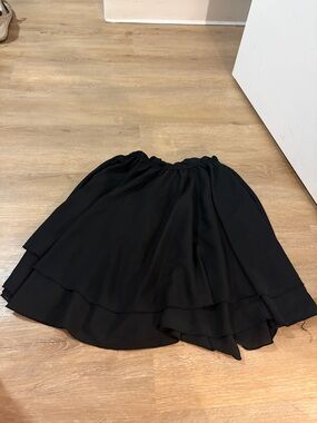 Black Tiered Ruffle Skirt - Unbranded